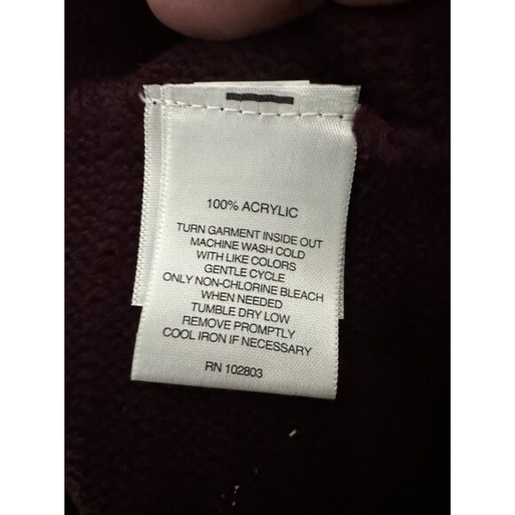 Rebecca Malone Dark Ruby Purple Knit Longline Cardigan Sweater Size XL - Picture 7 of 9